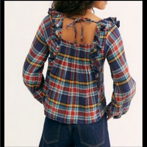 Free people xs plaid flannel shirt. We the free Siena - Picture 2 of 9